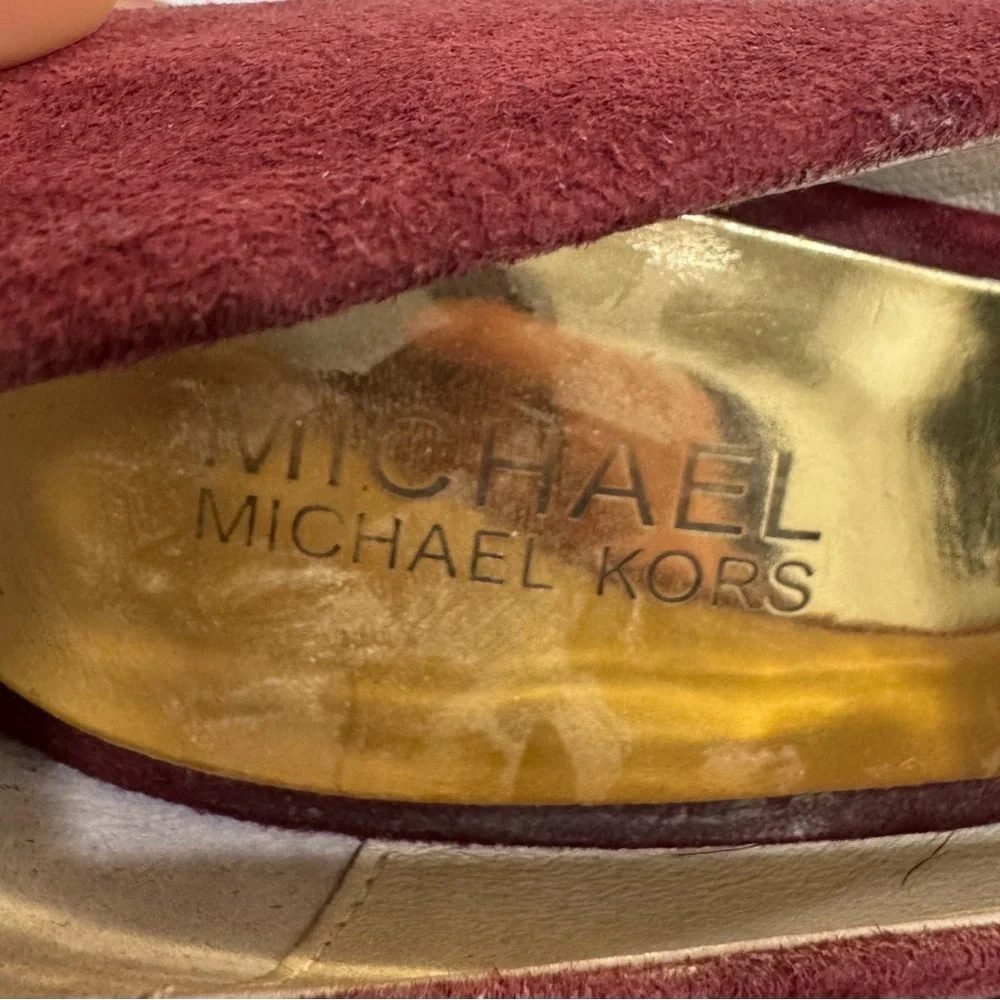Michael Kors Women's Red Suede Heels - Picture 3 of 8